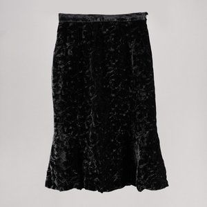 Fendi Vintage Black Velvet Skirt